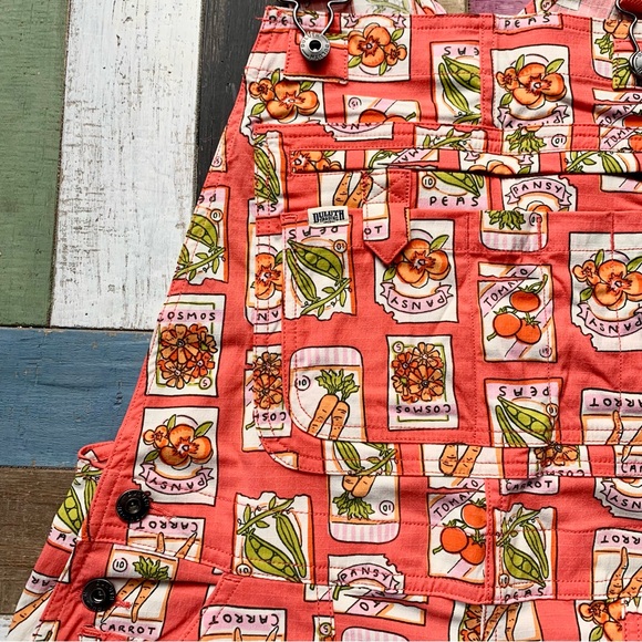 NWT Duluth Small x31L Heirloom Gardening Bib Overalls Coral Seed Packets Farming - Picture 7 of 10
